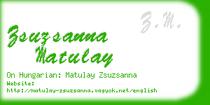 zsuzsanna matulay business card